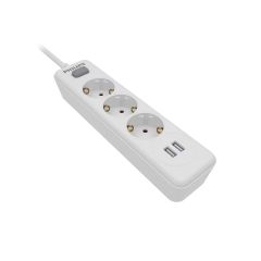 Philips SPN3032W.GRS Πολύπριζο 3 θέσεων με 2 USB Type-A 2.4 A